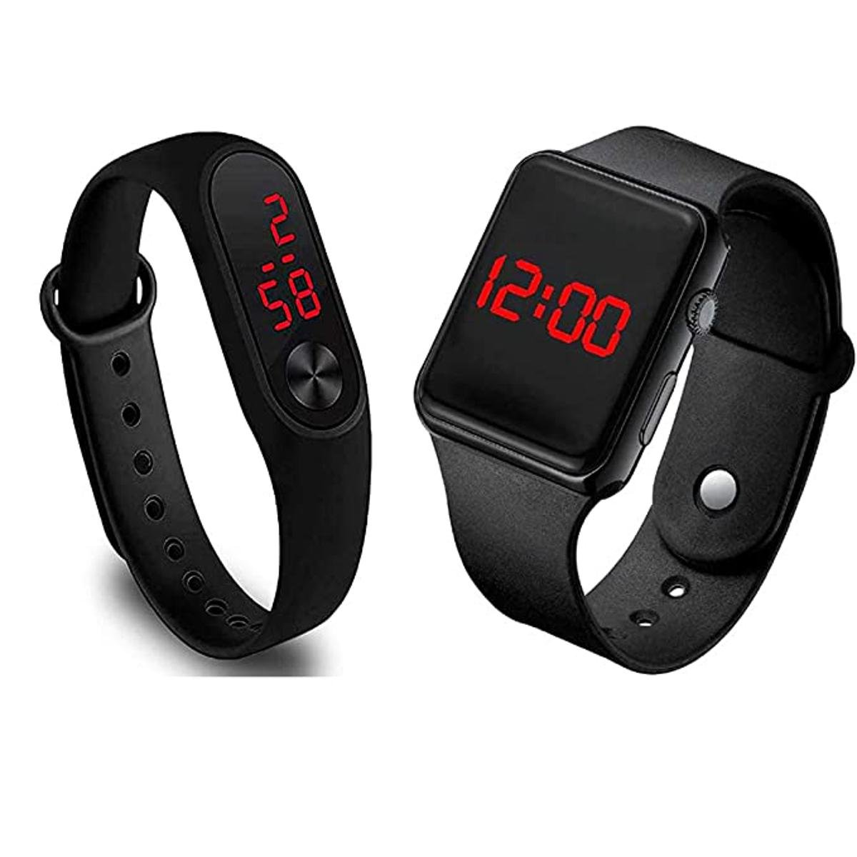 LED Smart Watches 2-Pack LED Smart Watches for Men, Boys, Girls & Kids - Latest Round Digital Watches, Stylish LED Smart Watch for Kids, Girls & Boys - Image 1