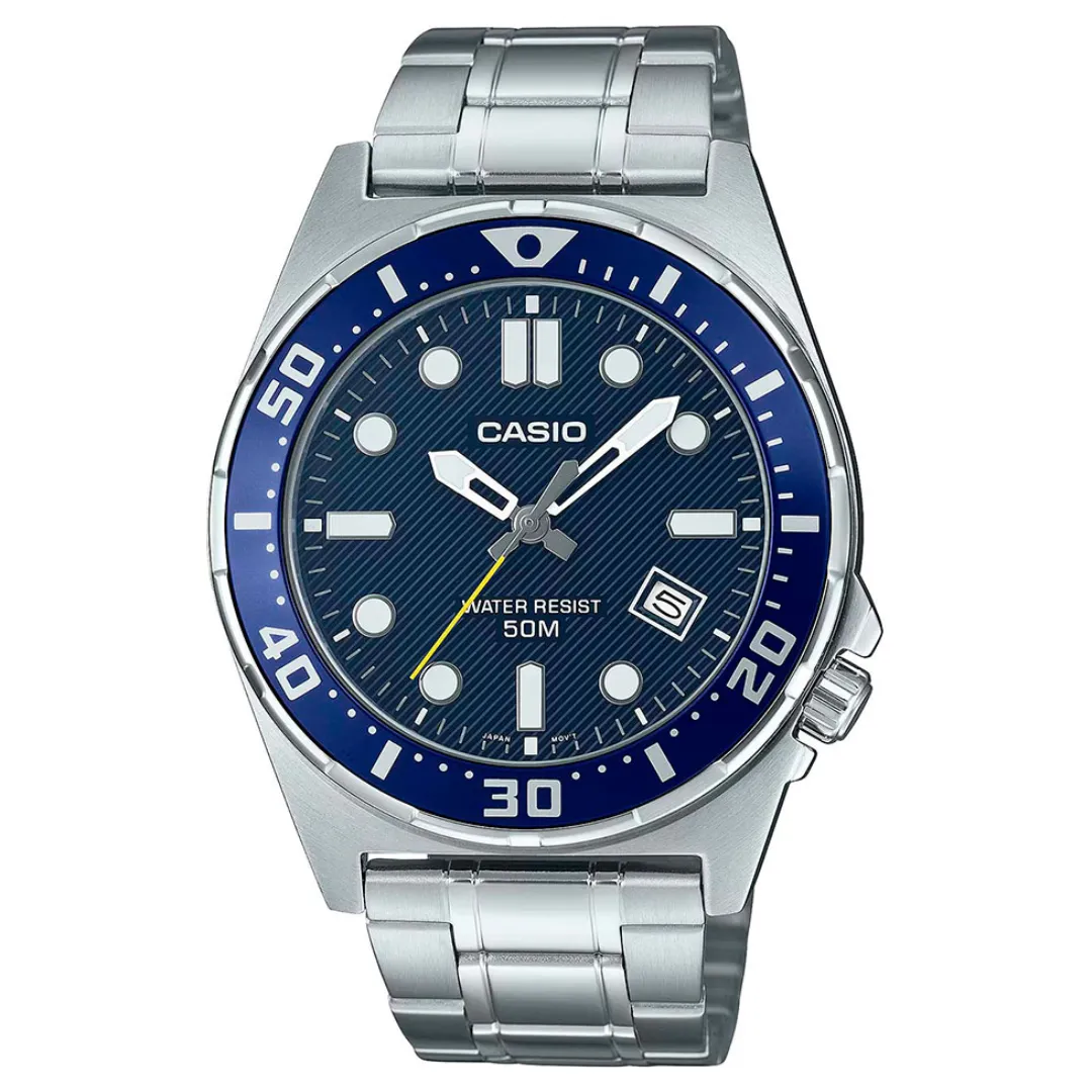 Men's Metal Band Watch Casio Men's Metal Band Watch: Bold, Sporty, and Adventure-Ready - Image 1