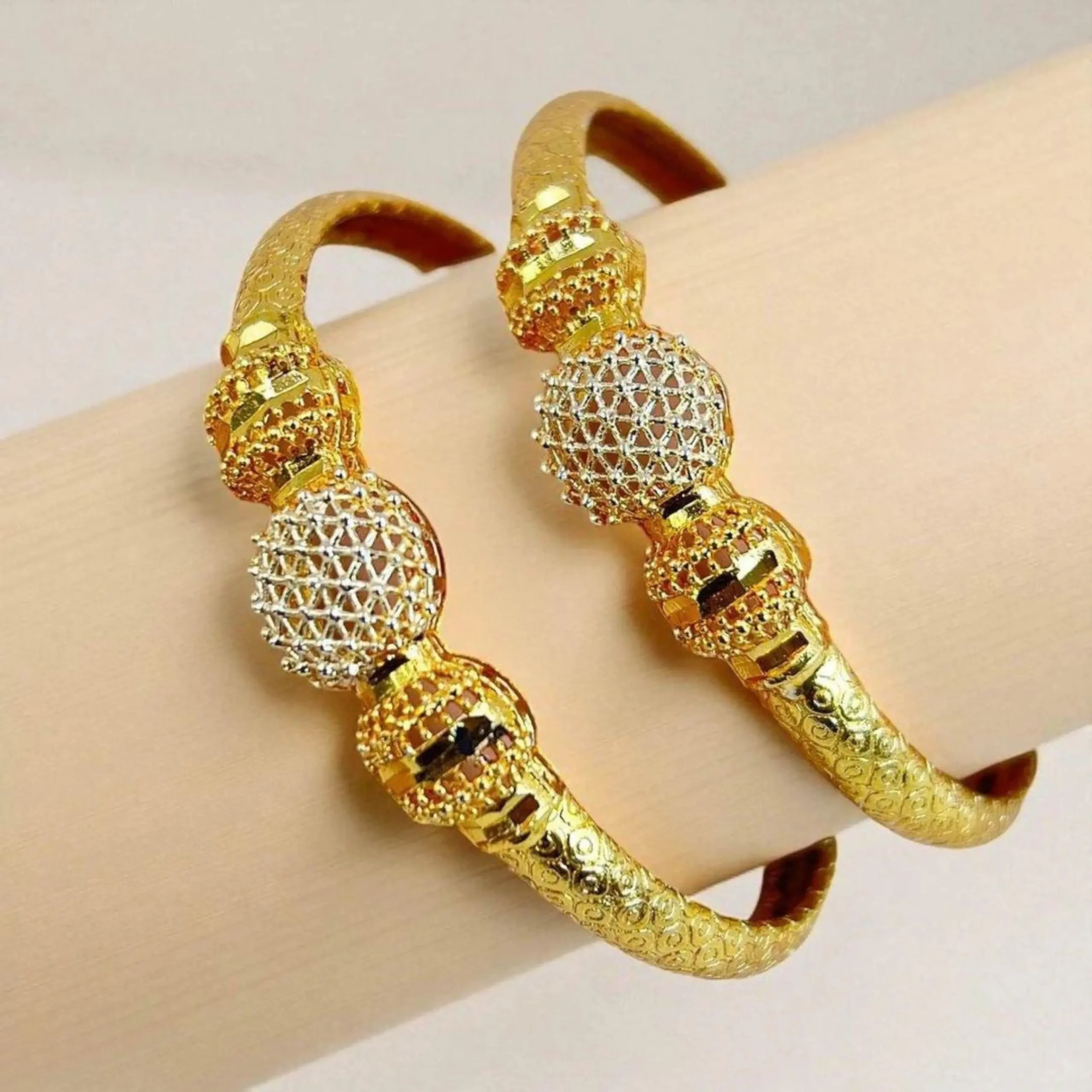 Bracelet for Women MZM Round Angela Bracelet for Women – Elegant Copper Alloy Bangle for Casual & Formal Wear - Image 1