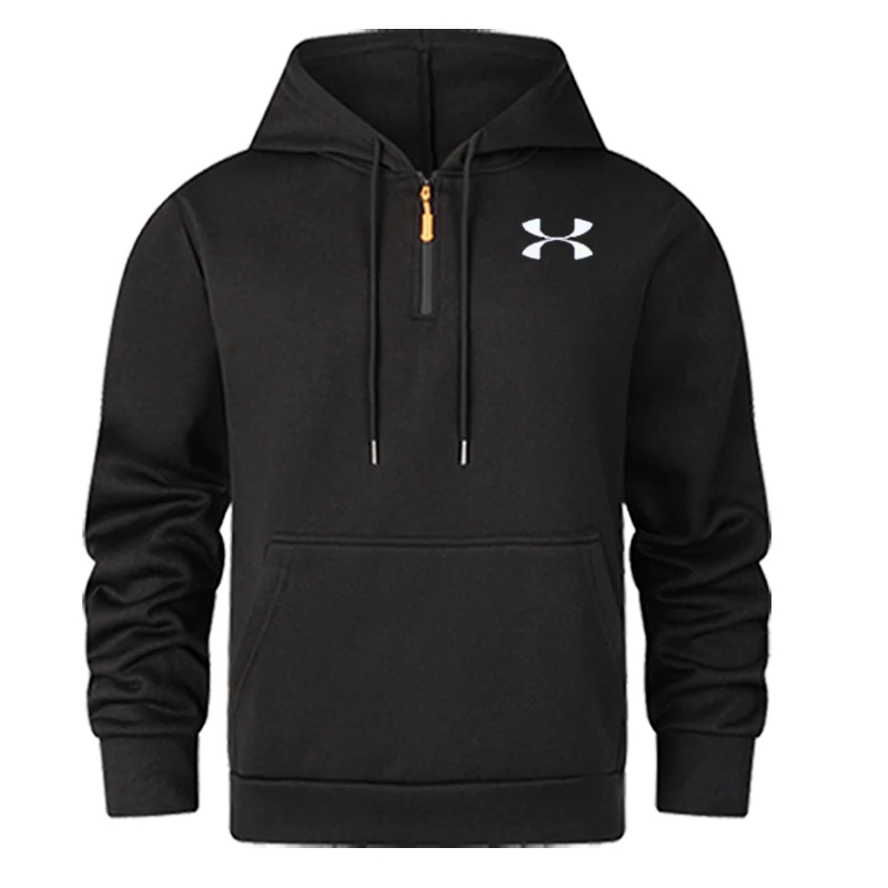 Casual Zipper Hoodie.webp Men's Casual Zipper Hoodie – Loose Fit Pullover Sweatshirt - Image 1