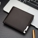 Men's Short Business Wallet - Multi-Card Slot, PU Leather, Iron Edge - Image 6