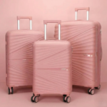 Premium 3-Piece Hard Shell Spinner Luggage Set – Lightweight, Durable Travel Suitcases with Built-in Lock (Available in Rose Pink & Black)