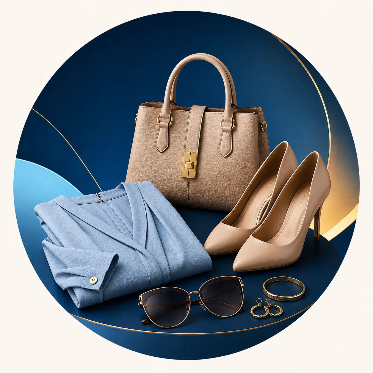 Women's accessories including handbags, shoes and fashion accessories
